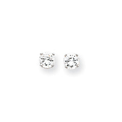 14k Yellow or White Gold 5.5mm CZ stud Earrings