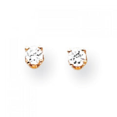 14k Yellow or White Gold 2.75mm CZ stud Earrings