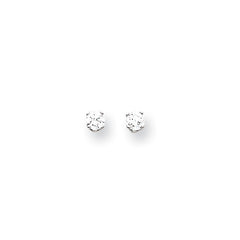 14k Yellow or White Gold 3.25mm CZ stud Earrings