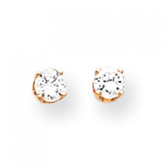 14k Yellow or White Gold 3.5mm CZ stud Earrings