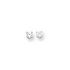 14k Yellow or White Gold 3.75mm CZ stud Earrings