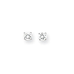 14k Yellow or White Gold 4.5mm CZ stud Earrings